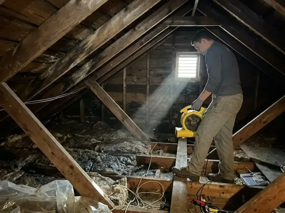 attic-water-damage-drying-proc-007 — frequently asked questions, Emergency Water Extraction & 24/7 Flood Response in Bay Pin…